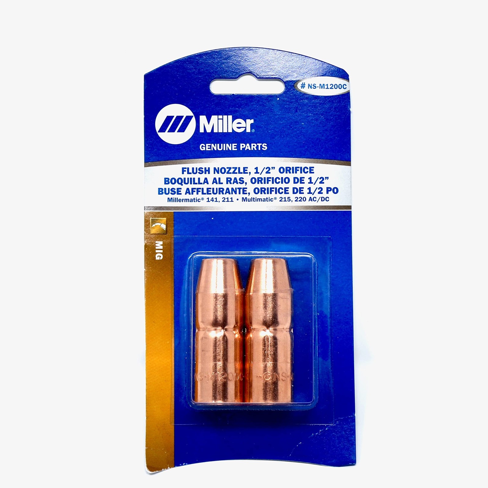 Miller Flush Nozzle, 1/2″ Orifice, part no. NS-M1200C (2 per pack).