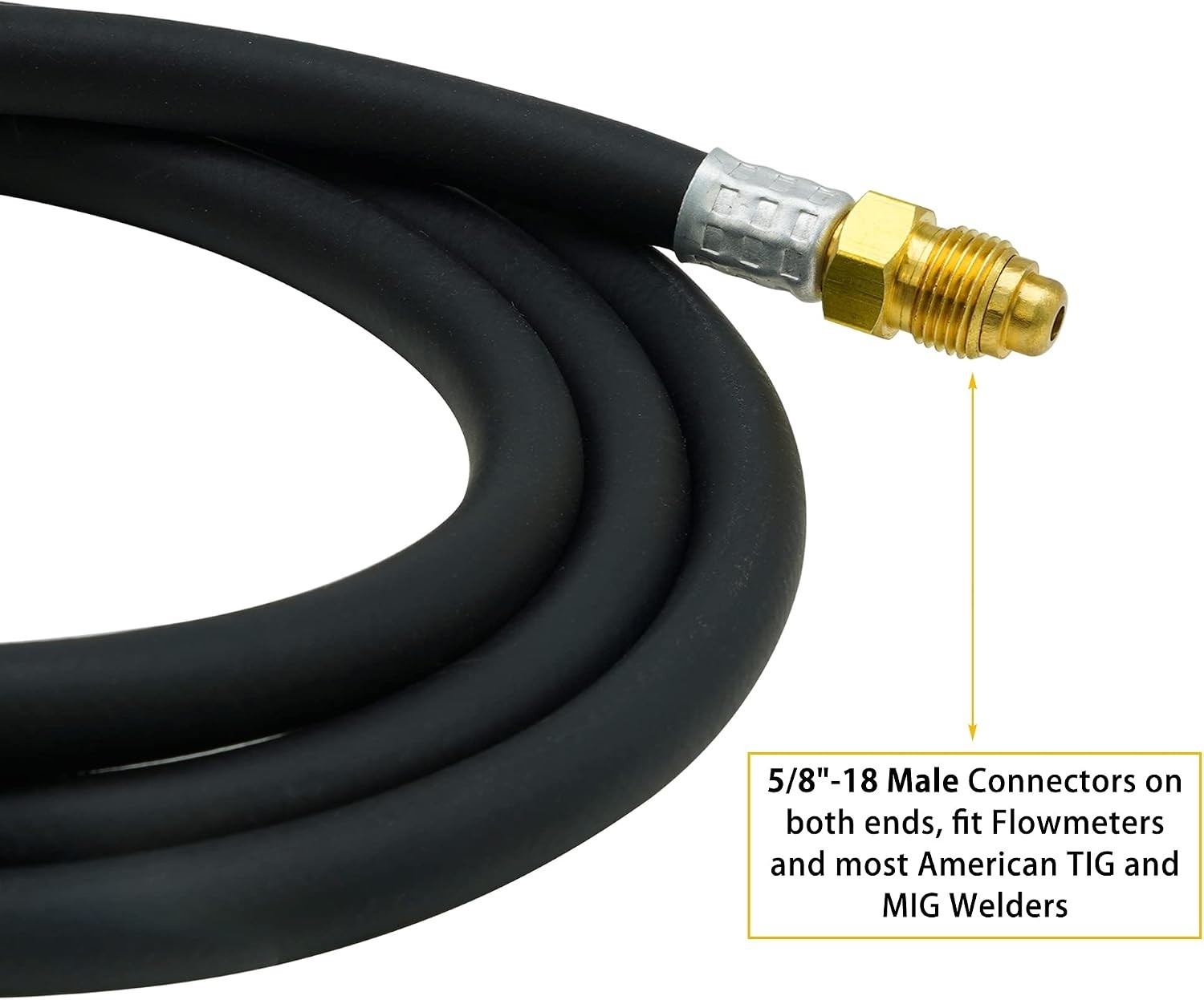 Versatile 6.56FT Inert Gas Hose – 600 PSI Rated for Secure Welding Connections