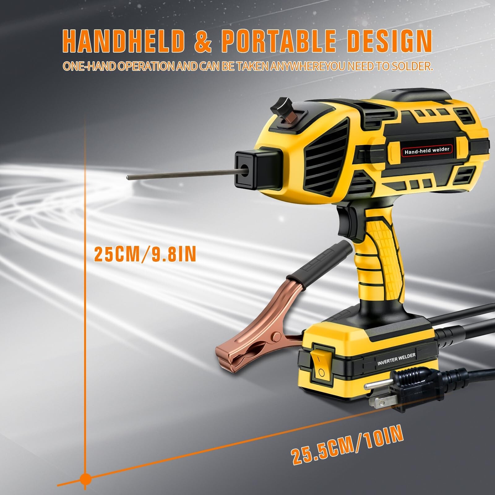 Handheld 110V 120Amp ARC Welder, Portable IGBT Inverter with Digital Display