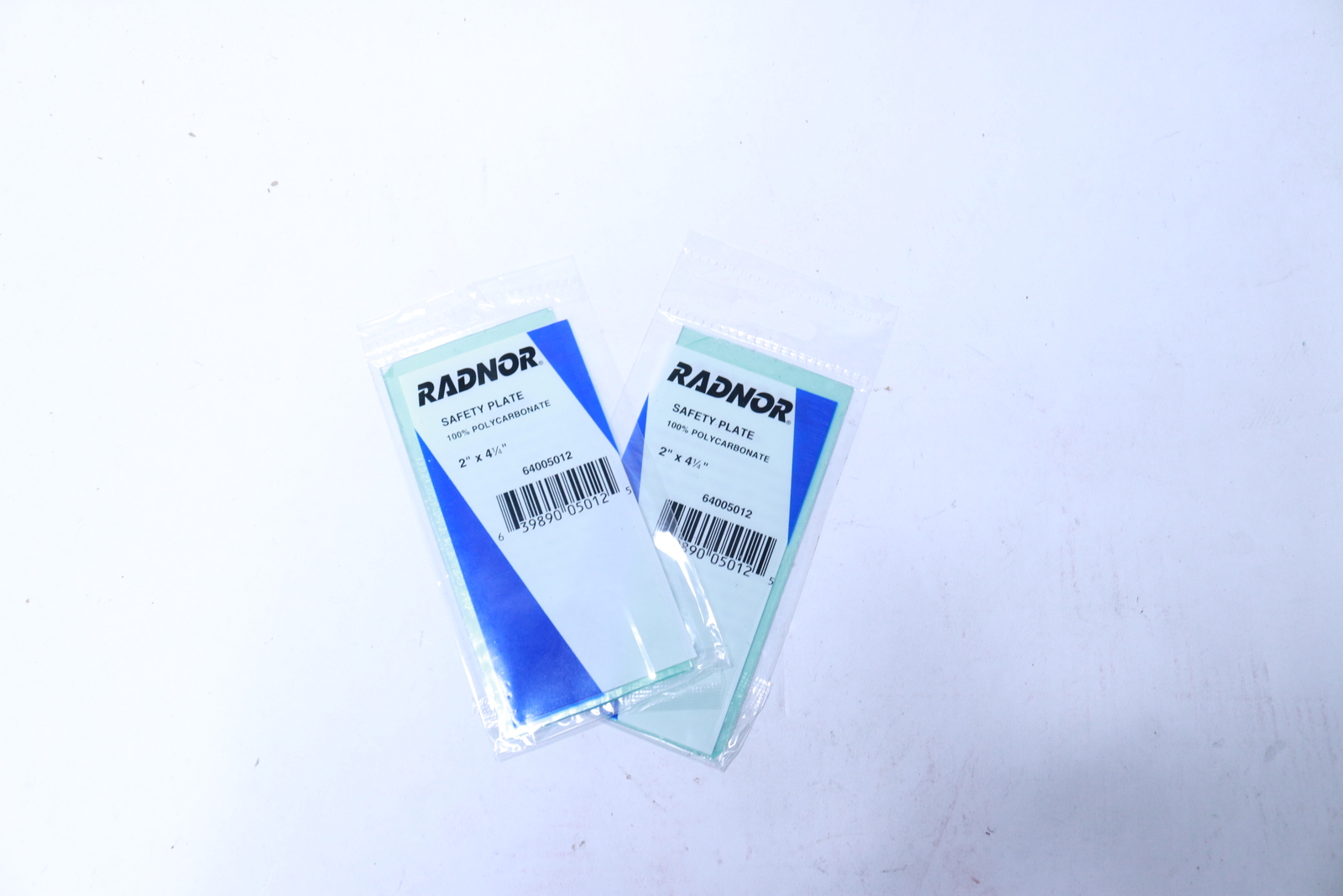 (2-Pk) Radnor 100 % Polycarbonate Safety Plate 2" x 4-1/4″ 64005012