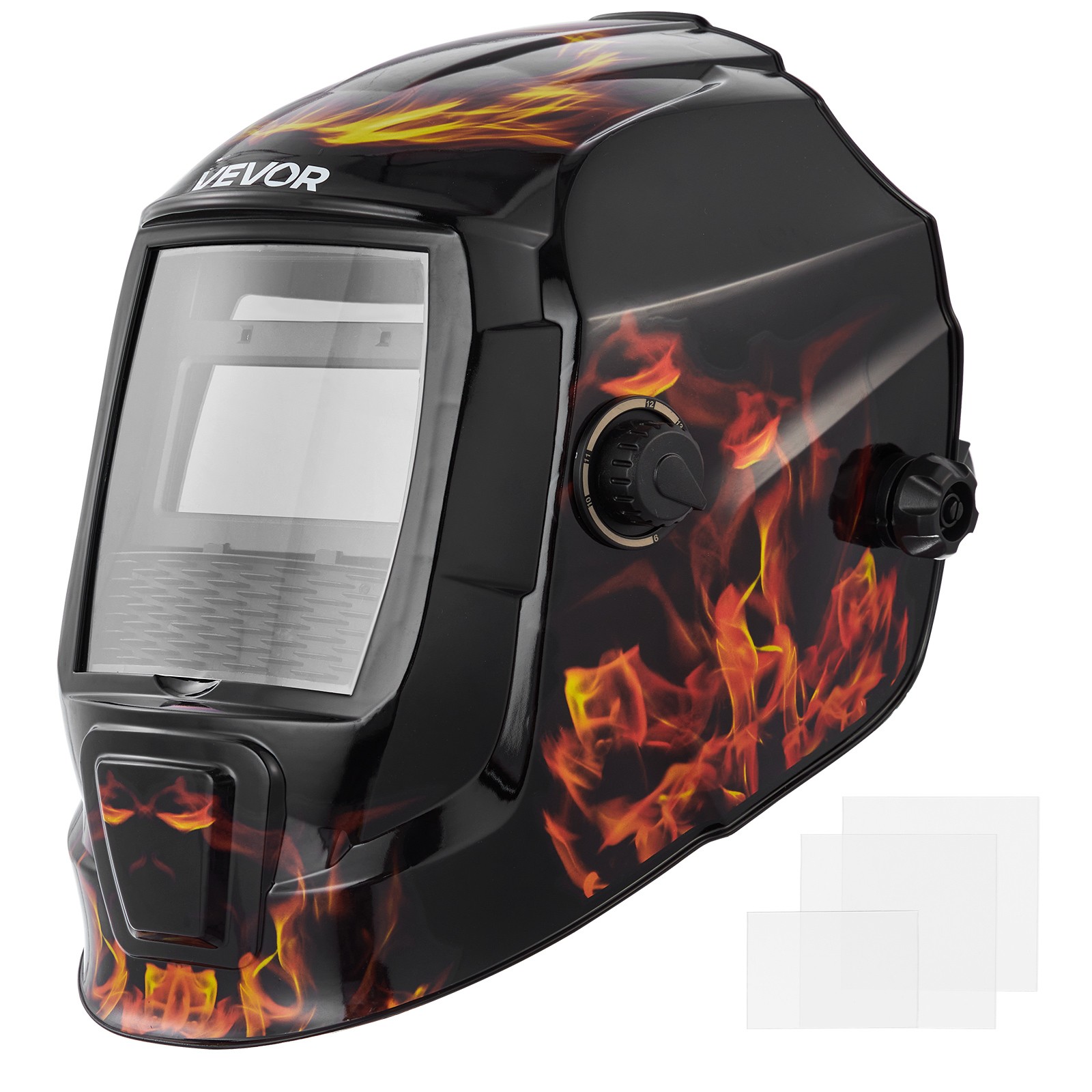 VEVOR Welding Helmet Auto Darkening 3.94″ x 1.69″ True Color Welding Hood Mask