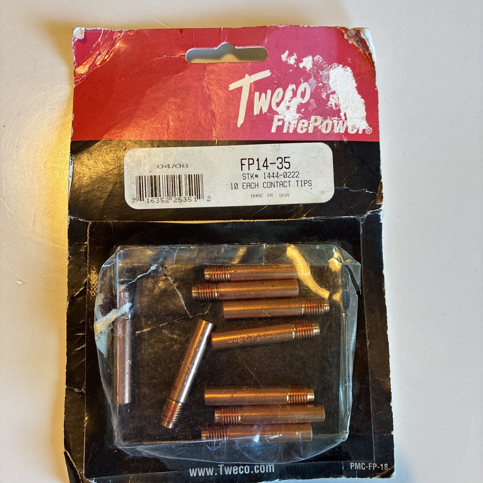 TWECO FP14-35 Fire Power Series Mig Contact Tips – 9Pcs – Made in USA
