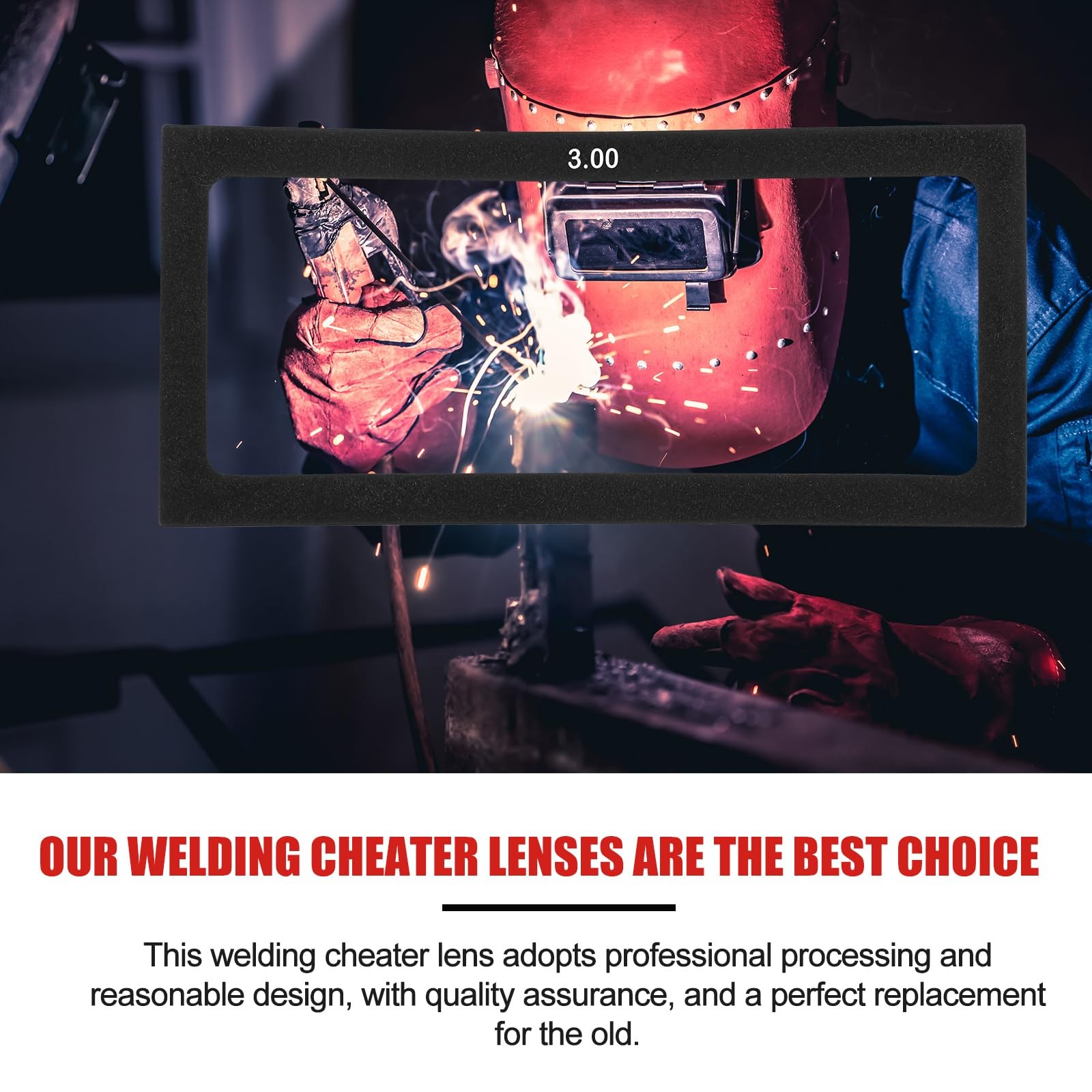 Chapou Magnification Welding 1.0/1.5/2.0/2.5/3.0 Diopter,2″ X 4.25″, Glass