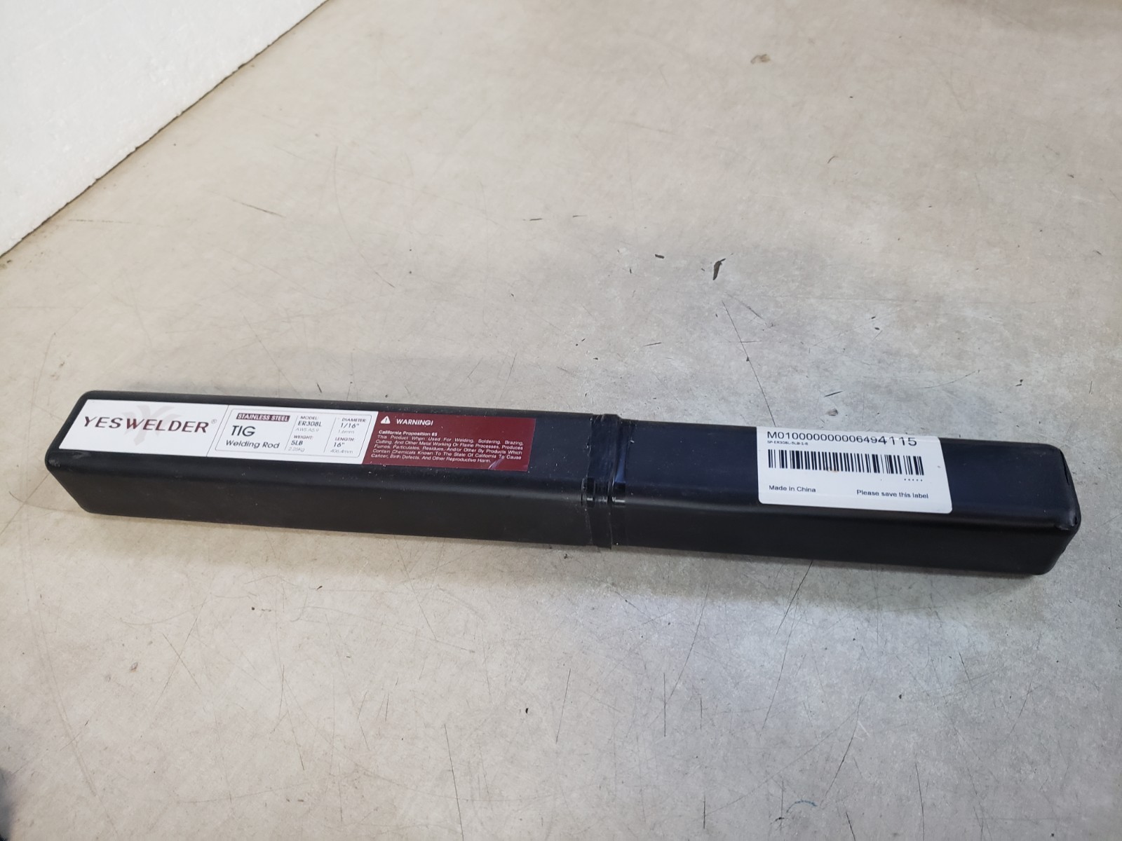 5 lb ER308L Stainless Steel TIG Welding Rod 1/16″ TIG Wire 308L 1/16″ x 16”