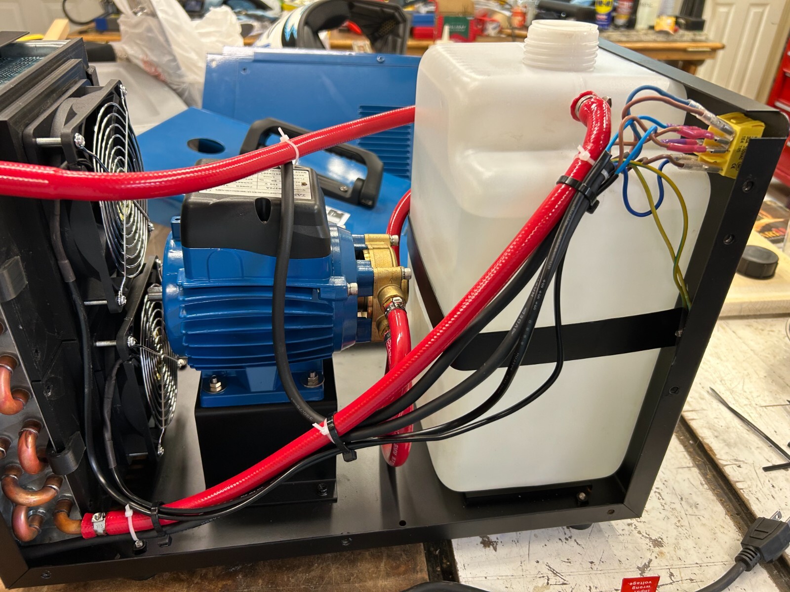 Tig Welder Torch Machine Water Cooling System 10L QUIET FAN CONVERSION