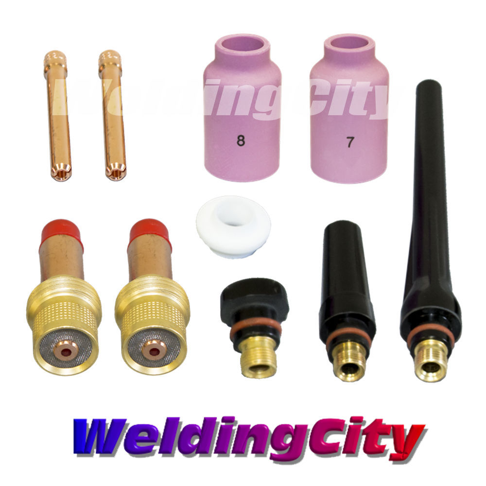 TIG Welding Gas Lens Accessory Kit (3/32″) for Torch 17/18/26 T14 | US Seller
