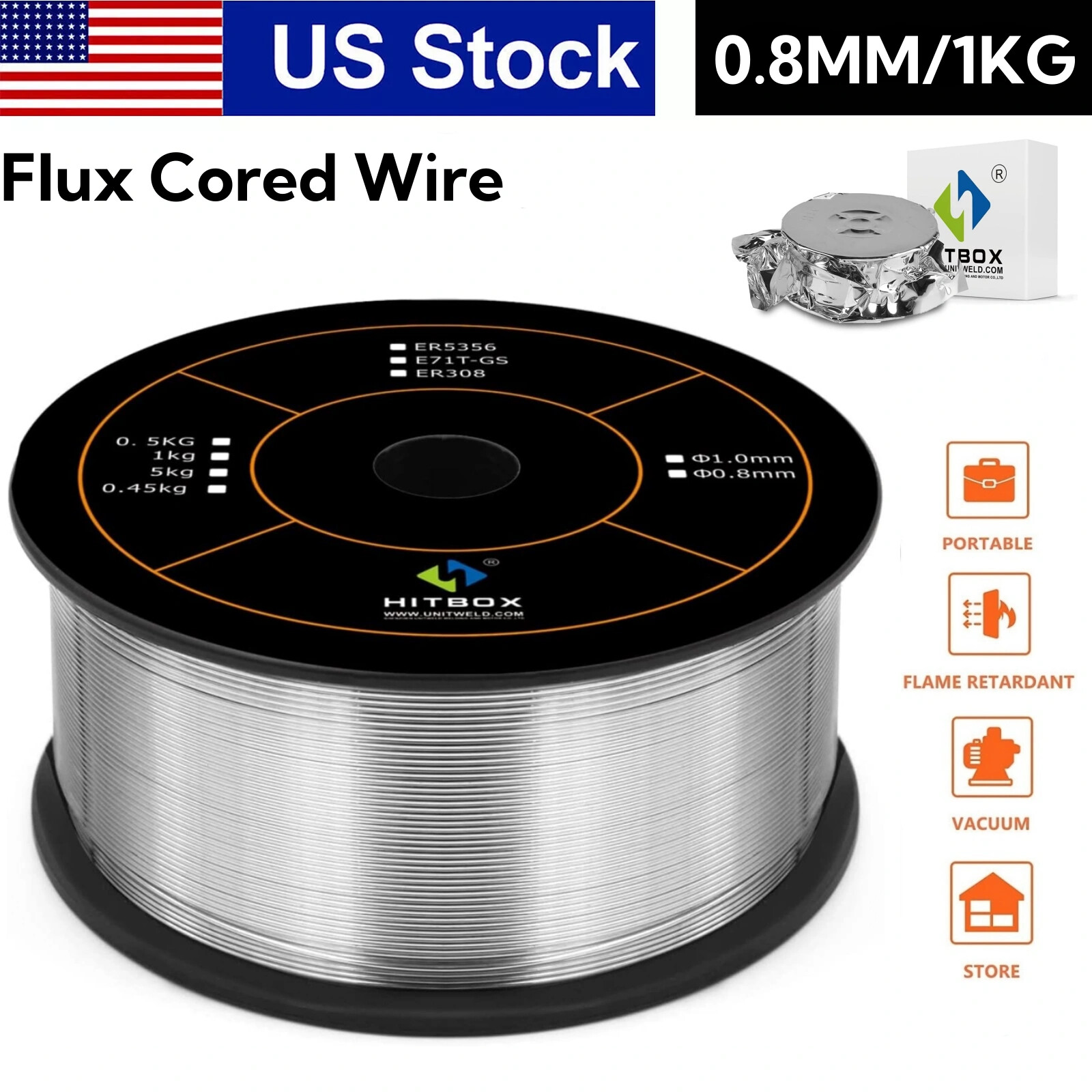 1kg 0.8mm Flux Core Welding Wire MIG Gasless Welding Wire for Carbon steel