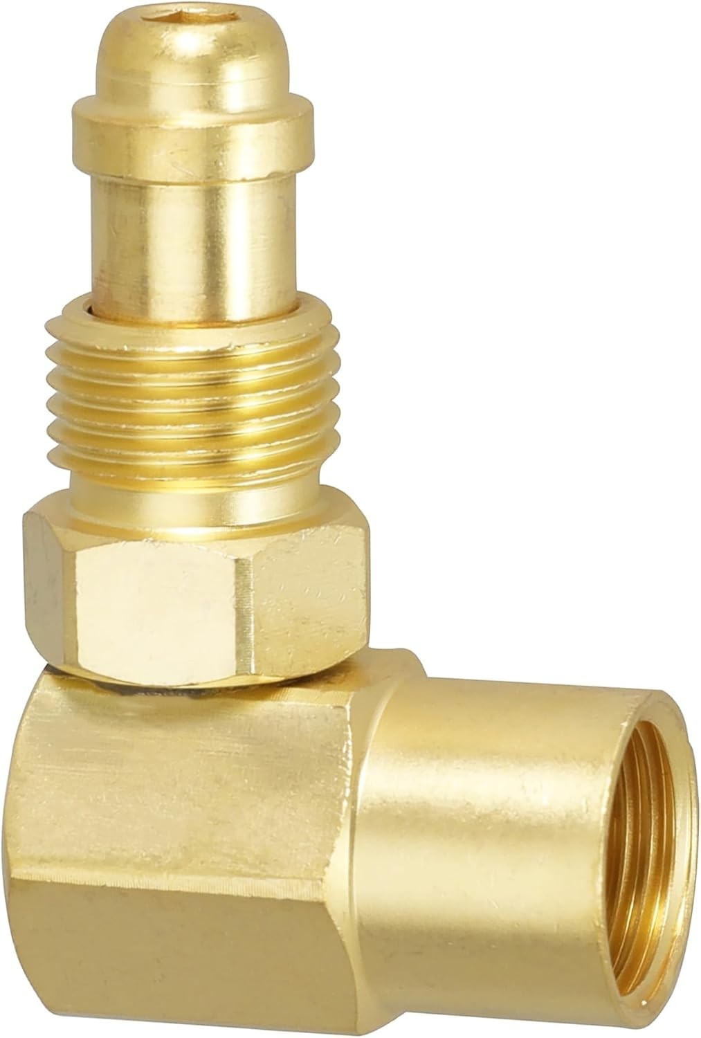 AW-407 CGA 032 Nut/NIP-032 Body 90′ Argon Welder Connector for Everlast for TIG