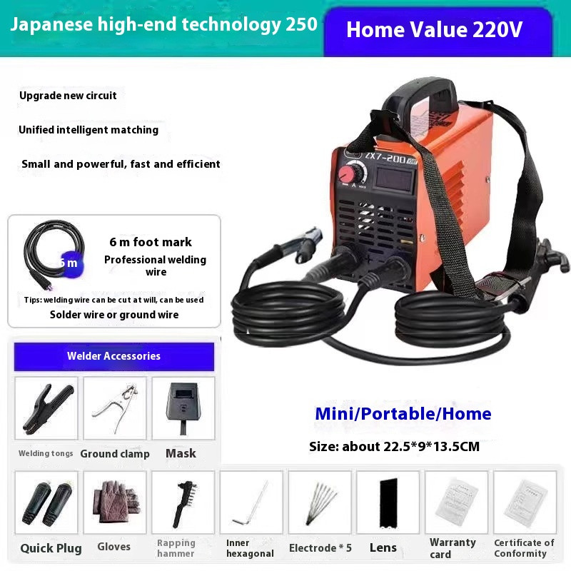 220V Portable Inverter Welding Machines ZX7-250 Household Electricity Welderg
