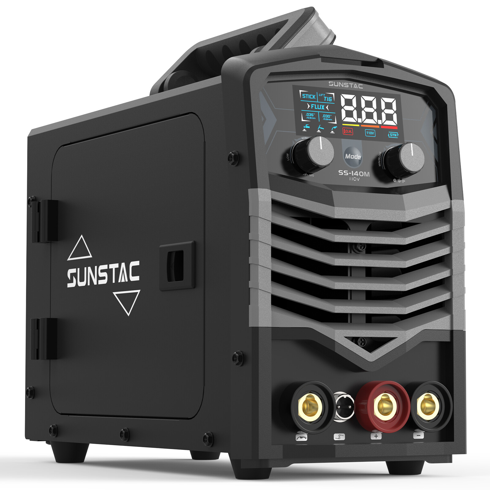 140A Flux Core MIG Welder, 110V Gasless Flux Core MIG/Stick/Lift TIG Welder