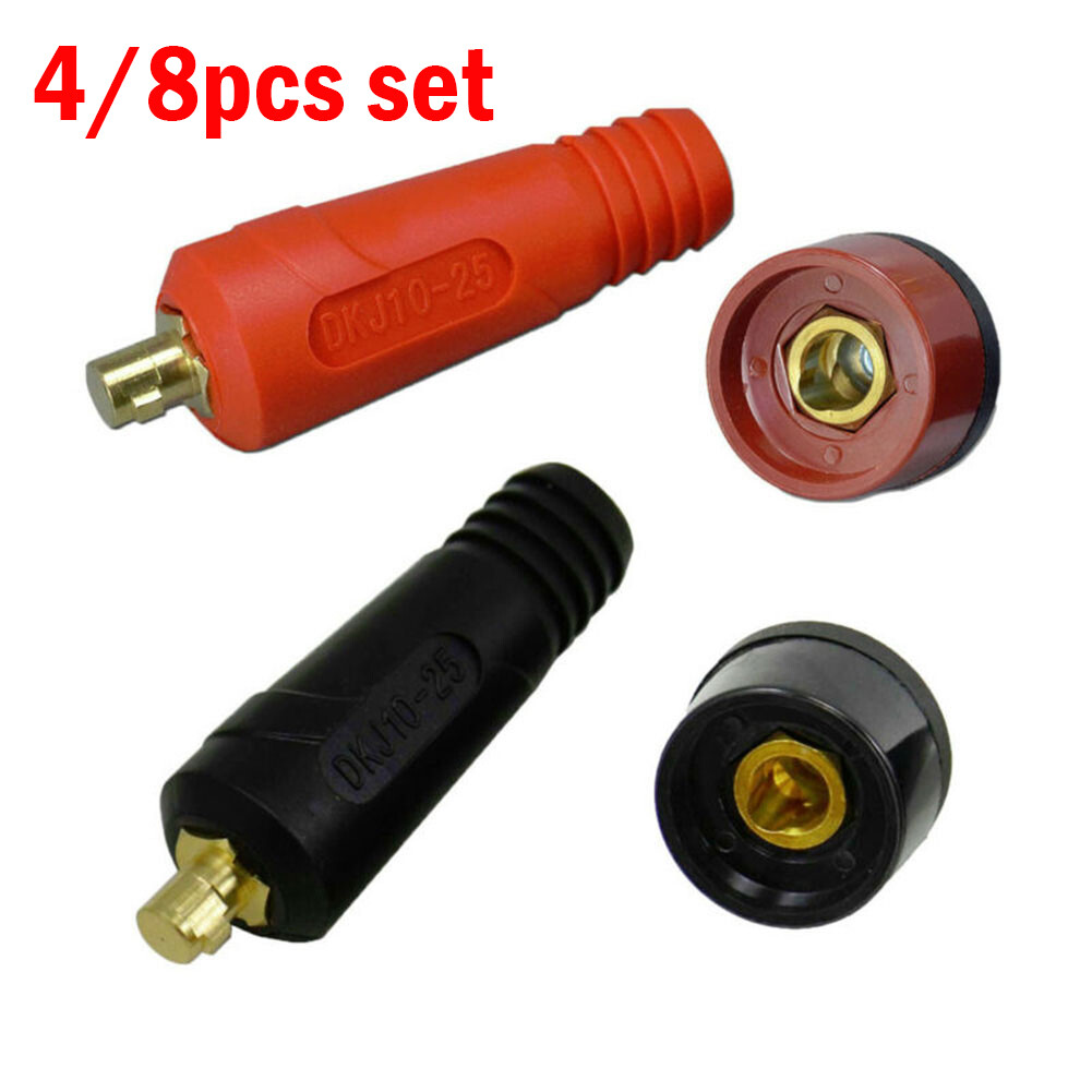 4/8PCS TIG Welding Cable Panel Connector Socket DKJ10-25 & DKZ10-25.