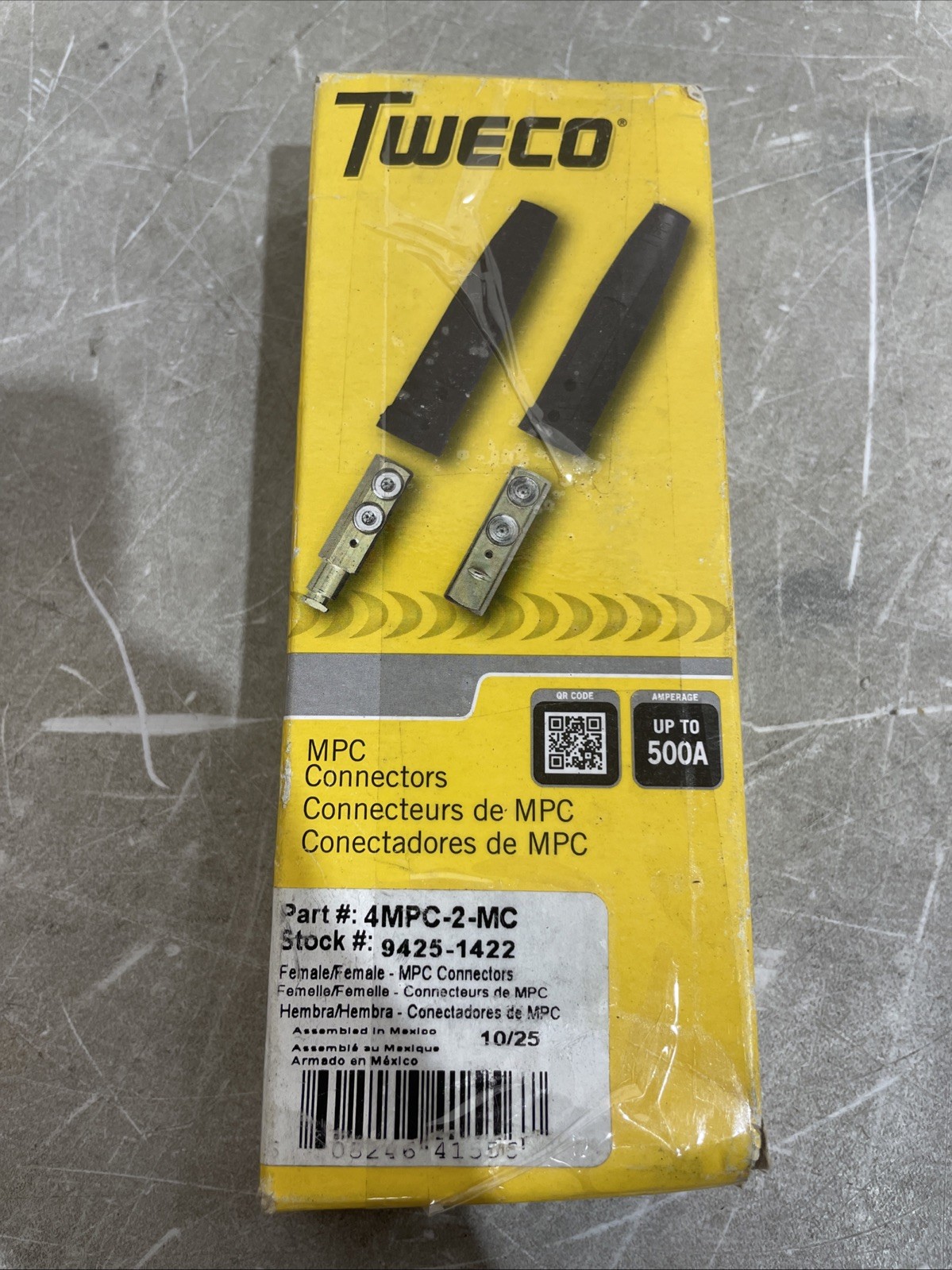 Tweco 4MPC-2-MC Zinc Plated Cable Connector, Female, 2 pack