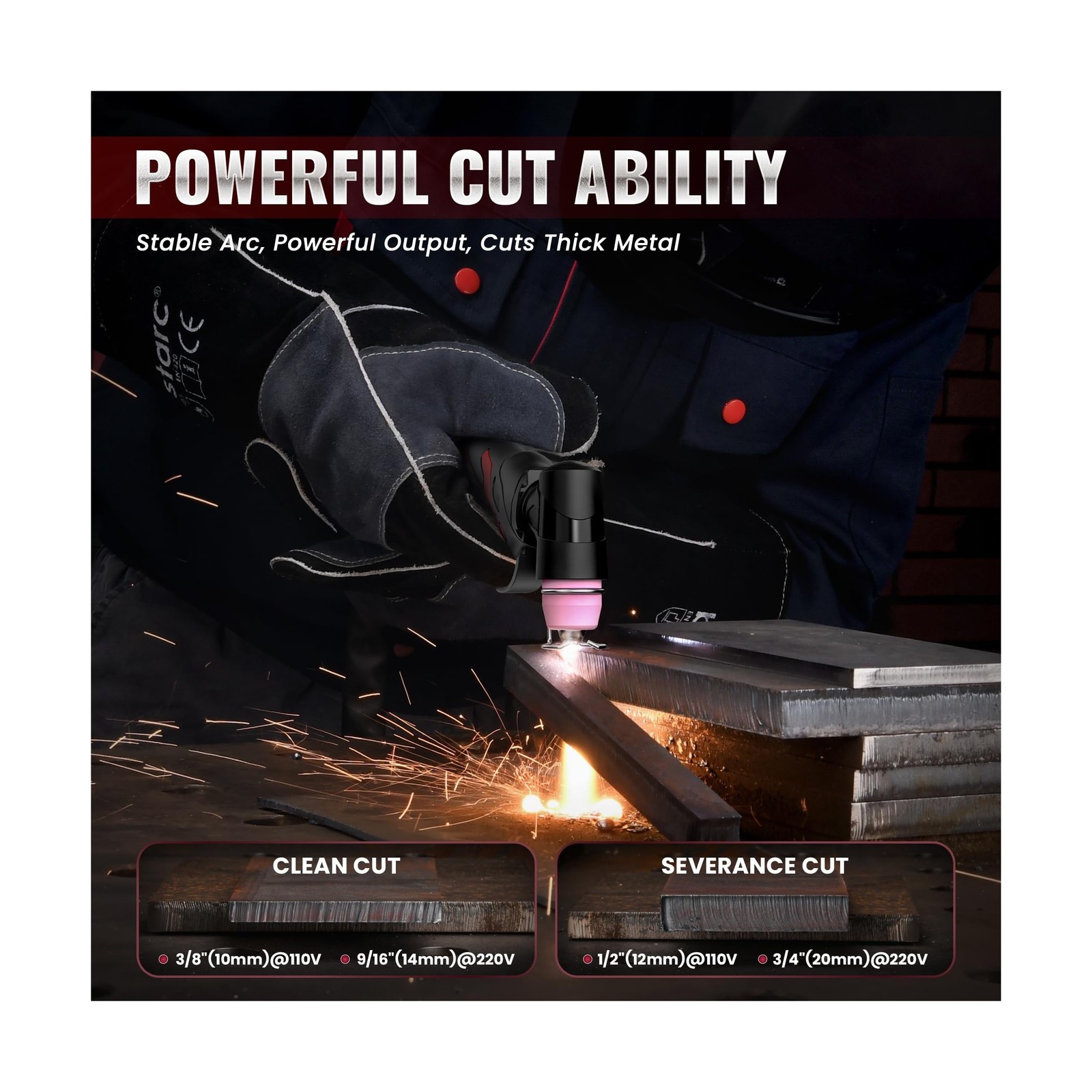 Bestarc Pilot Arc Plasma Cutter, [Large LED Display][Air Sensor] 50A Plasma C…