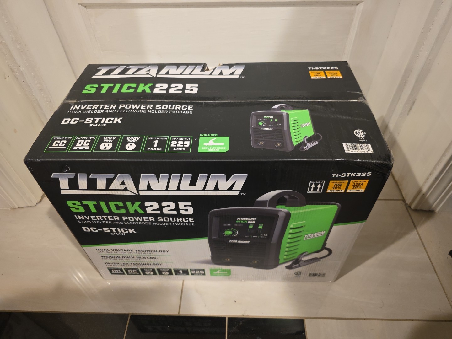 Fits TITANIUM Stick 225 Inverter Welder with Electrode Holder (TI-STK225) DC In