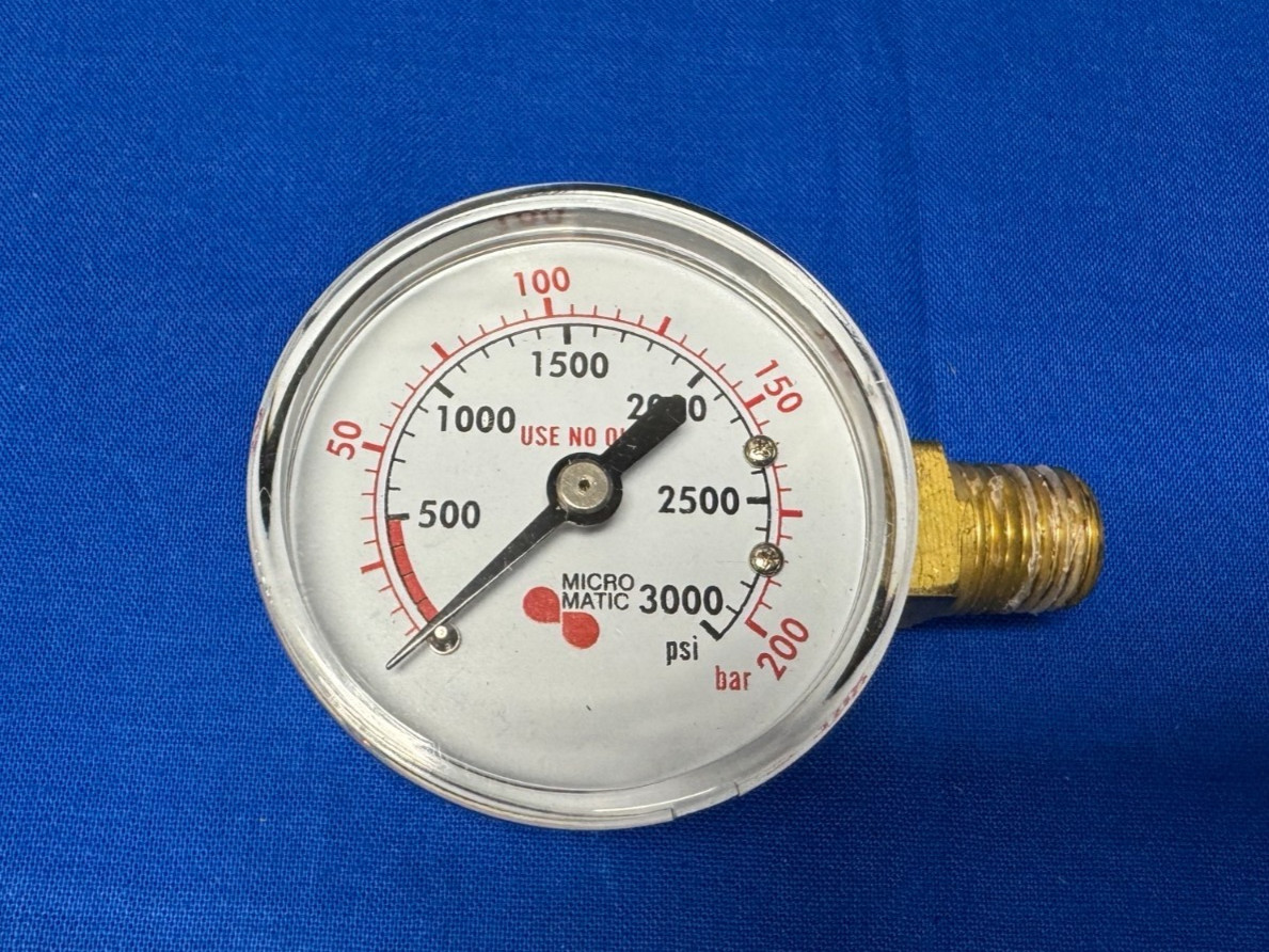 CO2 / Nitrogen Regulator High Pressure Gauge 3000psi 1/4″ NPT LEFT HAND Threads