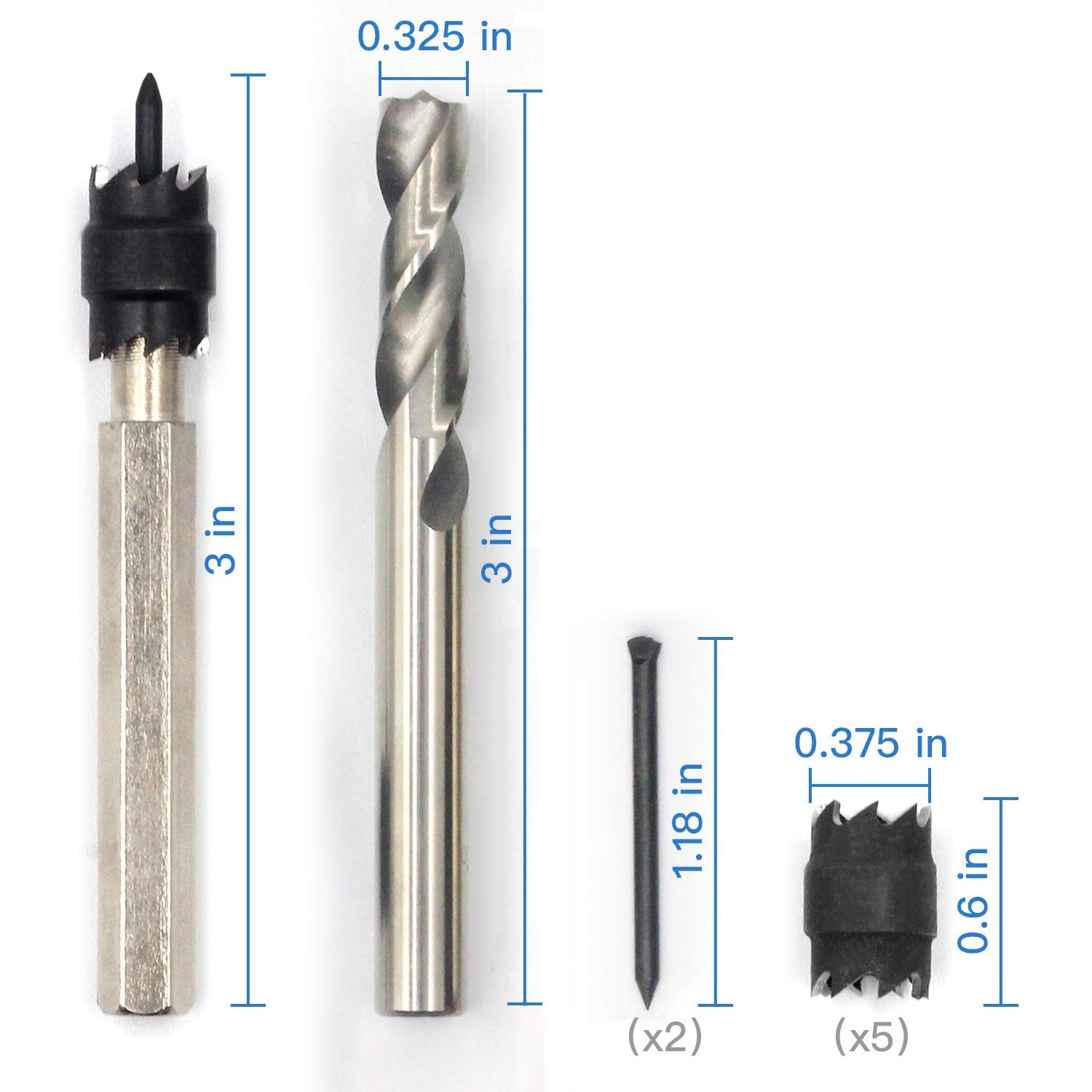 Spot Weld Cutter, Sheet Metal Hole 9.525 millimeters, black, silver