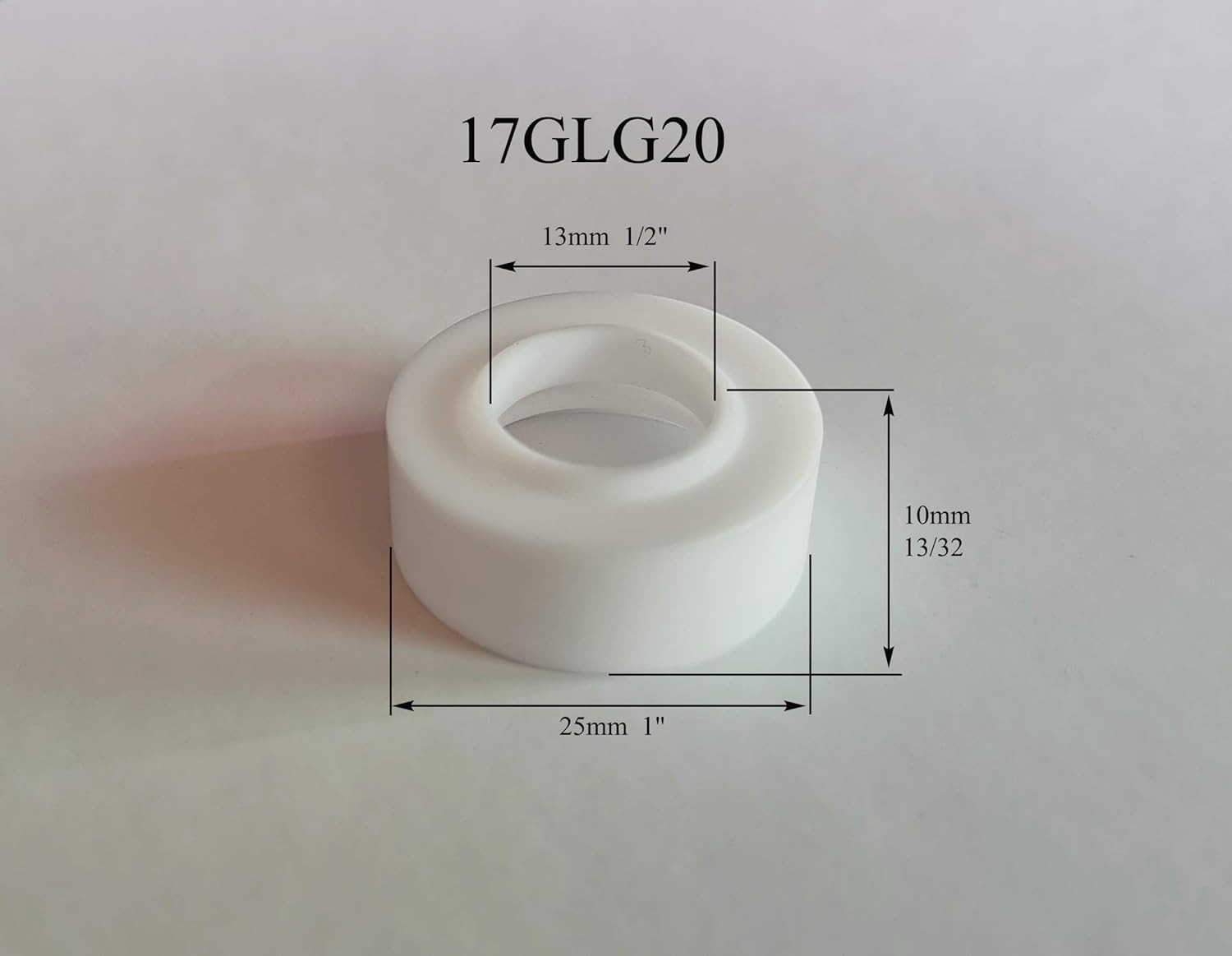 TIG Stubby Gas Lens Collet Bodies 17GL332 10N24S 3/32″ Glass Cup Clear Quartz No