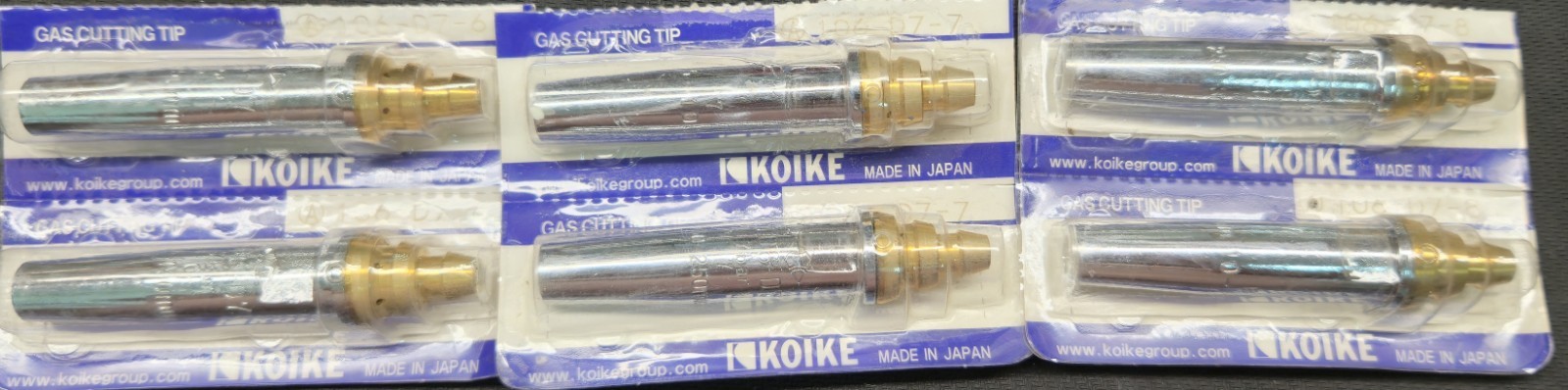 Koike Cutting Tips 106-D7-6 (2), 106-D7- 7 (2), 106-D7-8 (2), (6 Total Tips)