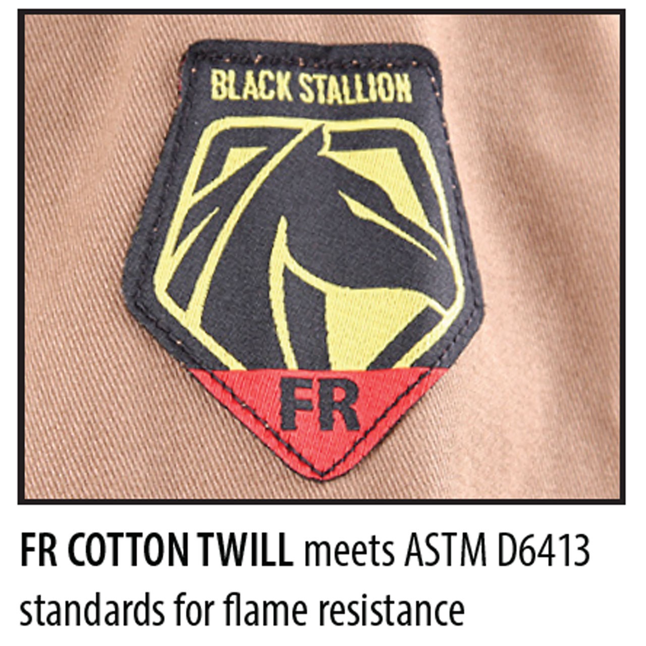 Black Stallion FS7-KHK Flame-Resistant Cotton Work Shirt Khaki 2X-Large