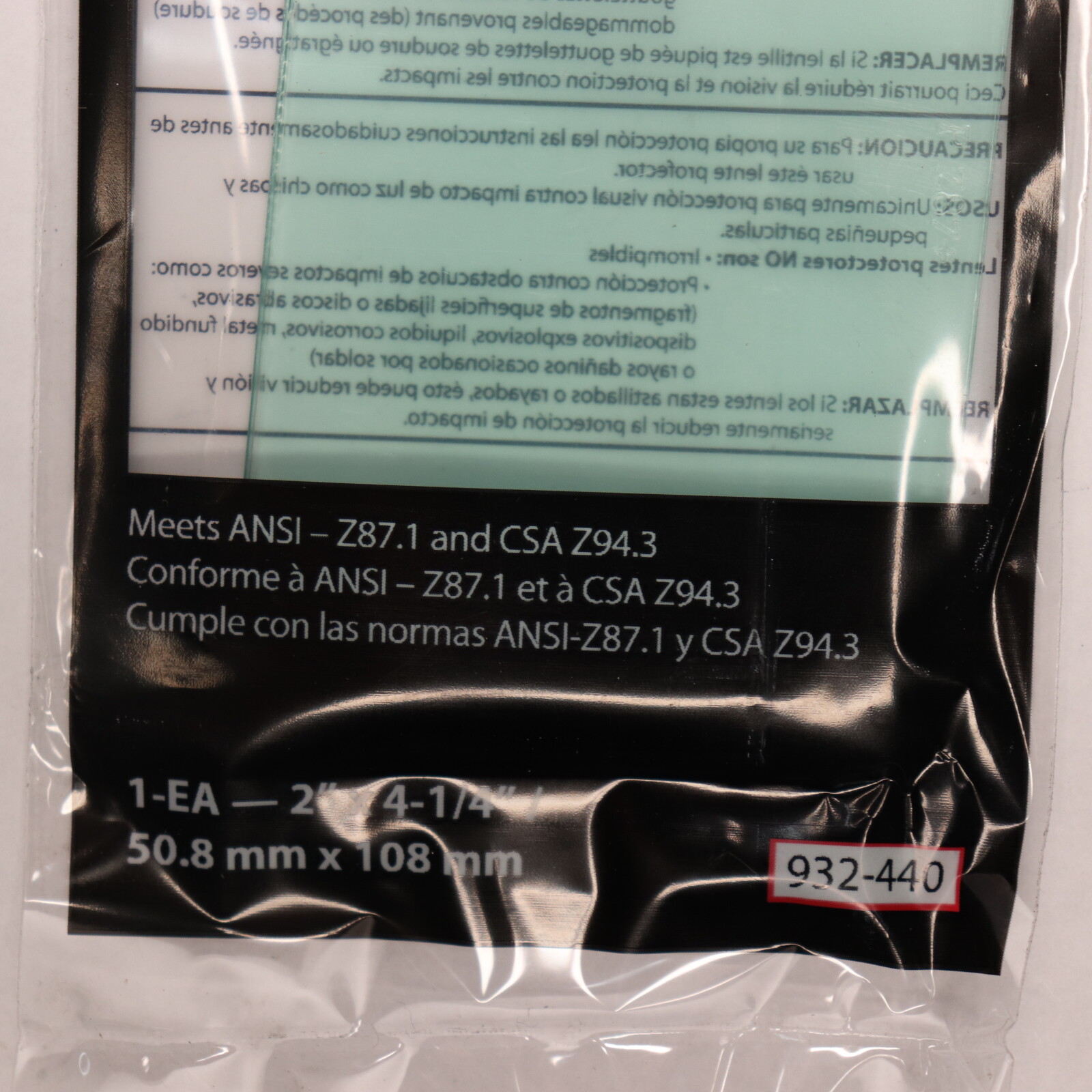 Best Welds Safety Plate Polycarbonate Clear 2″ x 4.25″ 932-440