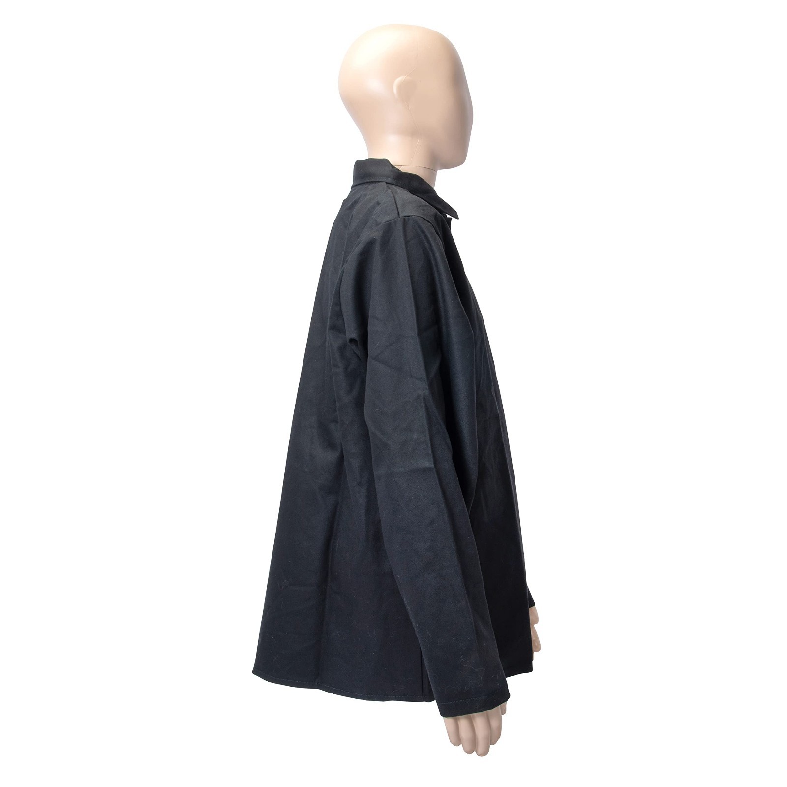 Flame-Resistant Welding Jacket, Black, Heavy-Duty, Durable, Safety Gear, Size Op