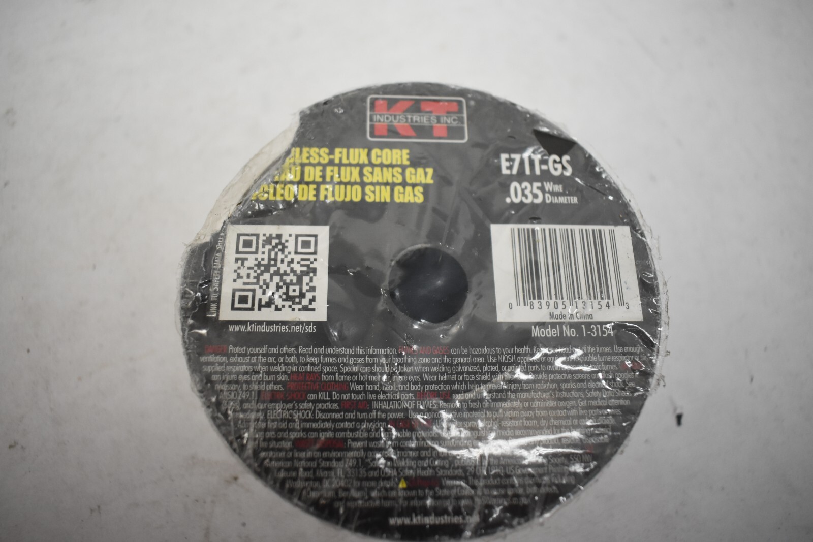 KT Industries Gasless Flux Core MIG Wire 2lbs .035″ Mild Steel E71T-GS