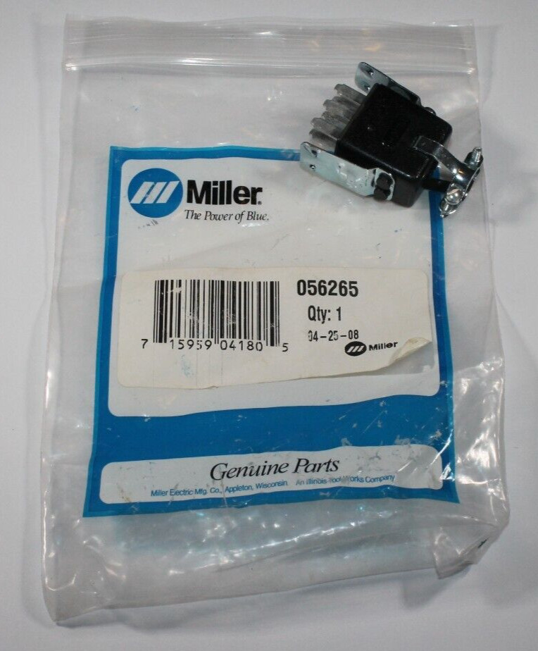 Miller 056265 MALE Connector 6 CONT 10A 730RMS V New Old Stock (Loc:B8)
