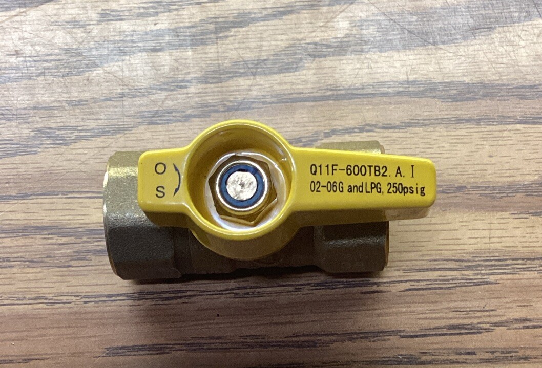NOB Q11F-600TB2 3/4″ Brass Gas Ball Valve 250PSIG 02-06G