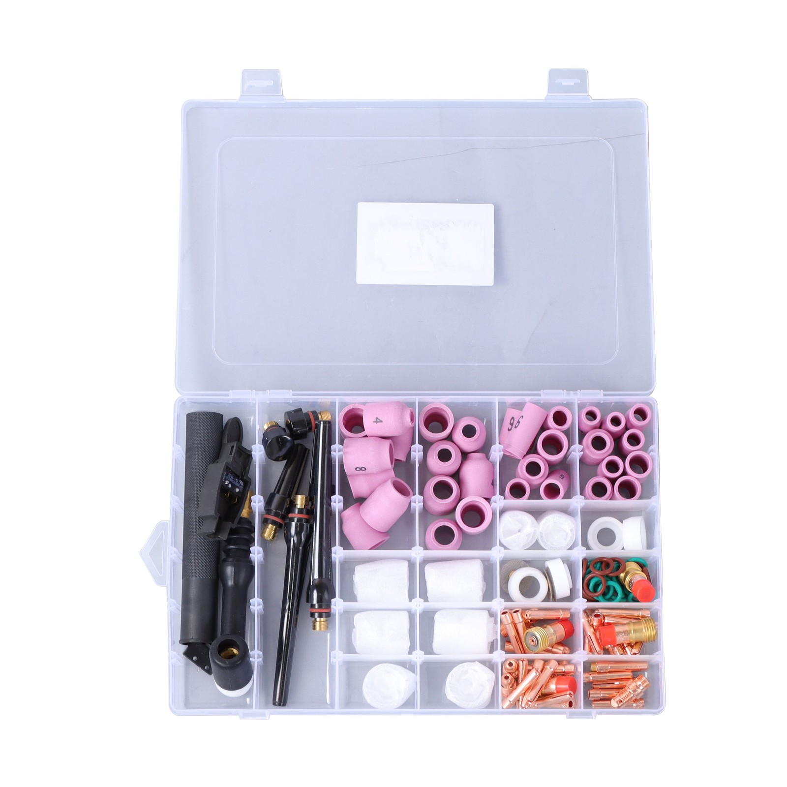 TIG Welding Torch Kit – Alumina Nozzle, Collets, Stubby Gas Lens 123 Pcs