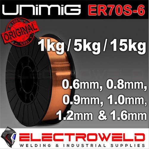 15kg x UNIMIG ER70S-6 MIG Welding Wire Mild Steel 1.2mm 1.6mm Gas Shielded Spool