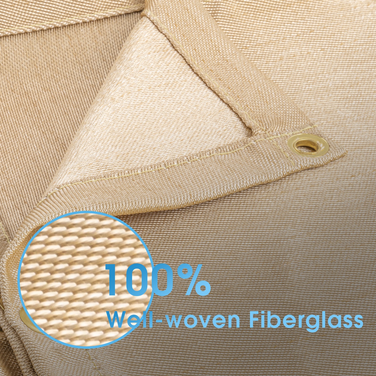 Fiberglass Welding Blanket, 4 x 6ft/6 x 8ft Fireproof Insulation Blanket