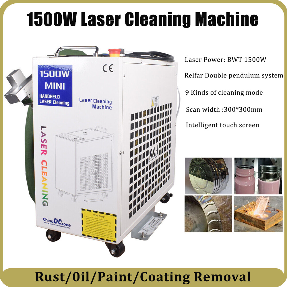 BWT1500W Handheld Fiber Laser Cleaning Machine for Rust Oil Paint Removal Tire