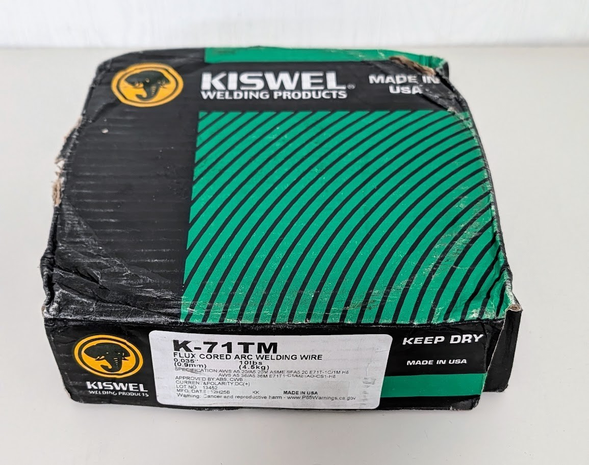 New Kiswel K-71TM Flux Cored Arc Welding Wire 0.045″ (1.2mm) 10lbs USA