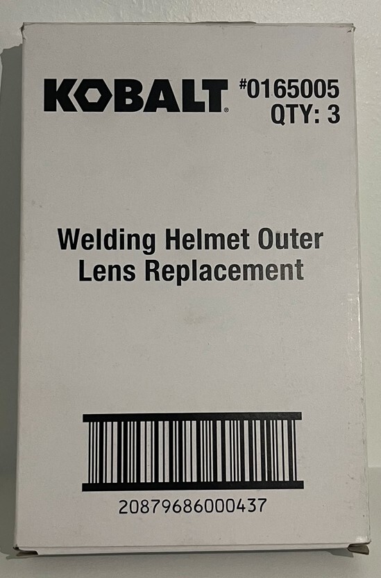 3 Kobalt welding Helmet inner and outer lens 4 1/3″ x 3 1/2″ 0165005