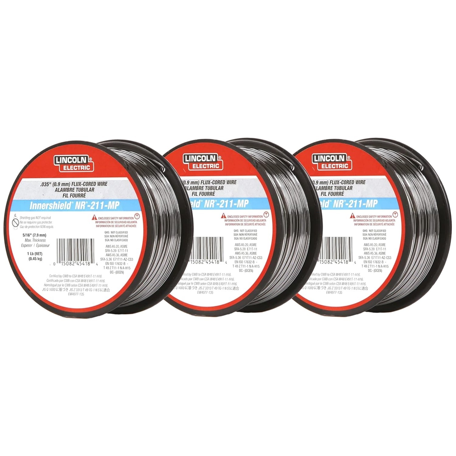 Lincoln NR-211-MP .035″ Mild Steel Welding Wire, 3 Pack