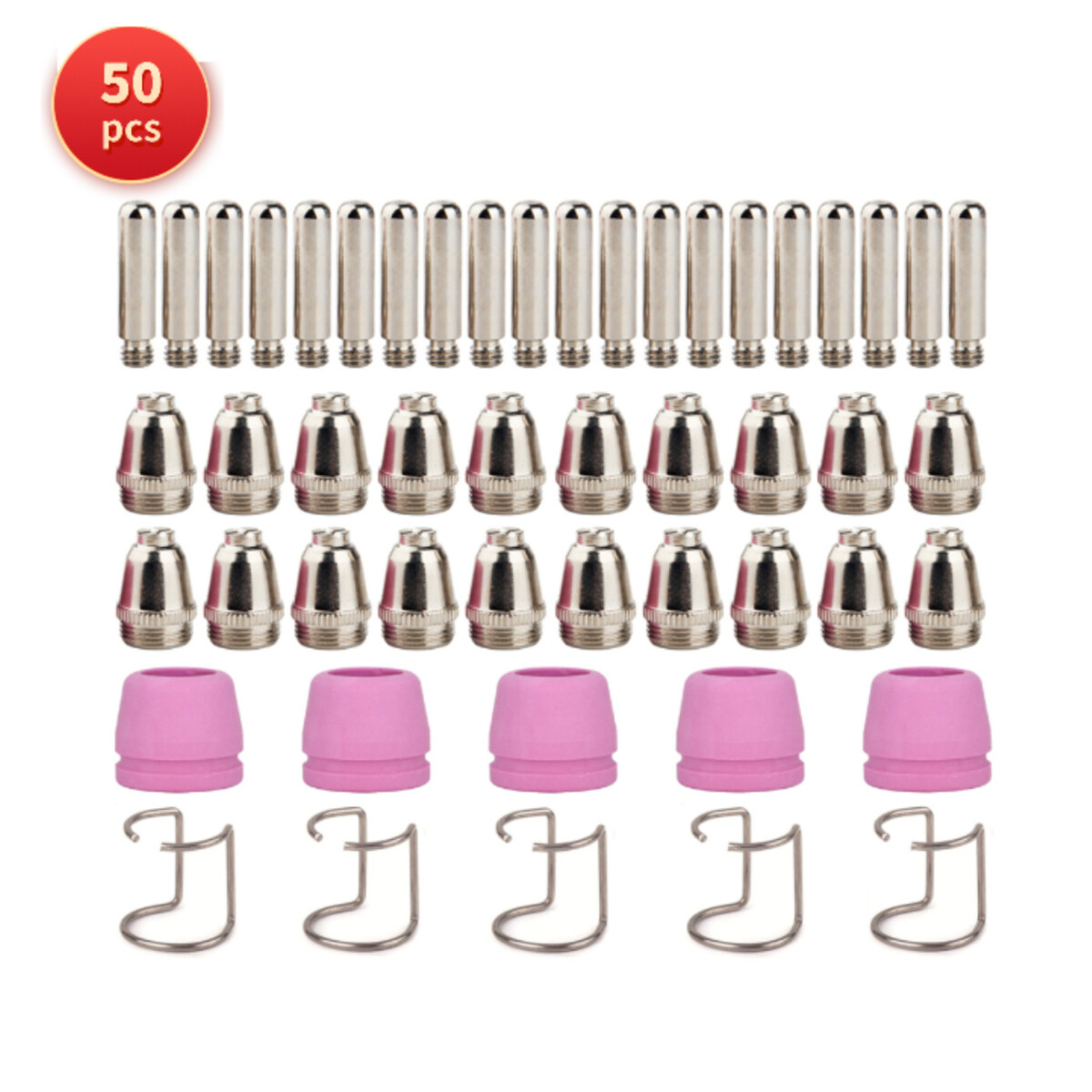 50 pcs Consumables Kit fit BESTARC BTC500DP Plasma Cutter