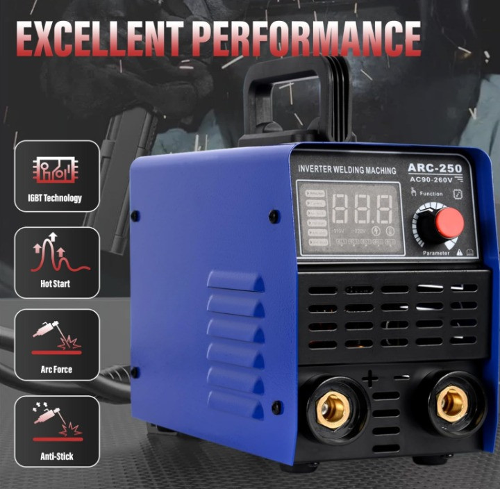 Soldadora 250A 110/220V ARC/Lift TIG con control sinérgico e inversor IGBT,Nuevo