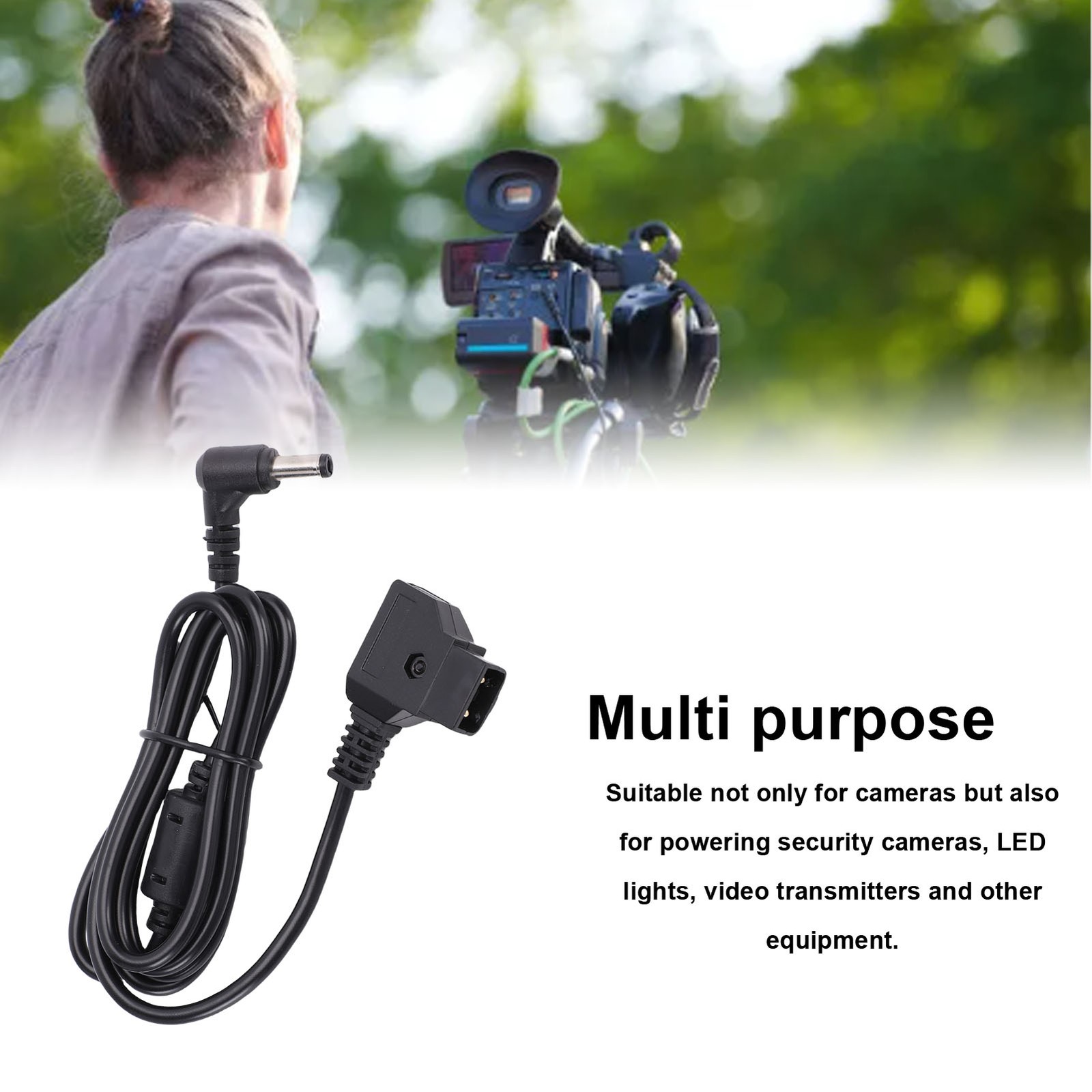 D TAP B Type Male To 2.5mm Right Angle DC Jack Power Cable 3.3ft D Tap B Ty VAYC