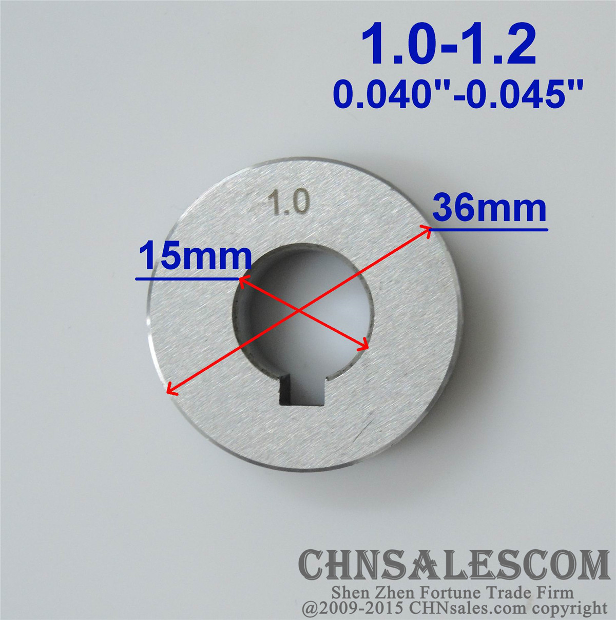 Wire Feed Double Drive Roller 0.6 0.8 0.9 1.0 1.2mm OD:36mm ID:15mm W:11mm