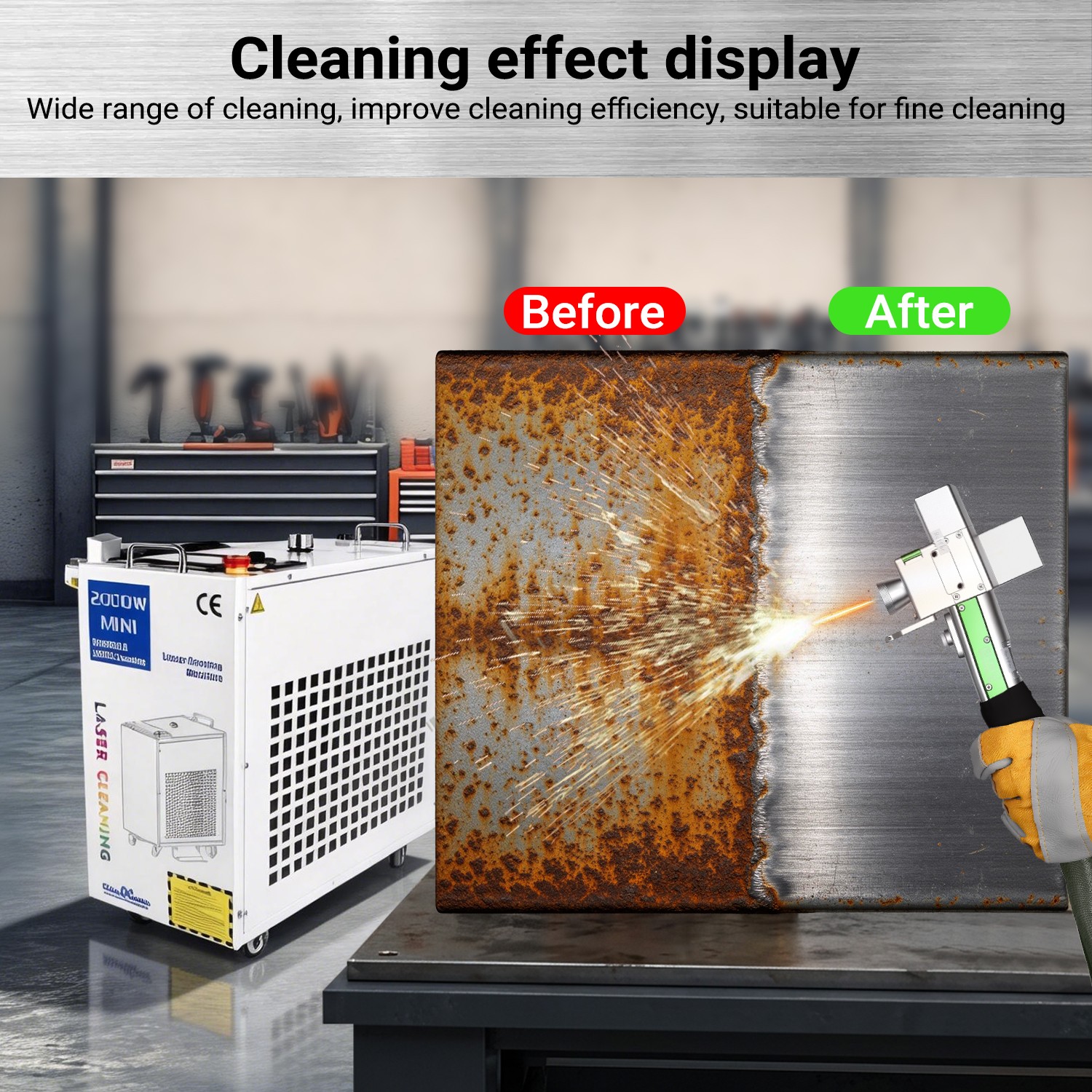 BWT 2000W laser cleaning machine metal cleaning laser cleaner for metal de ship