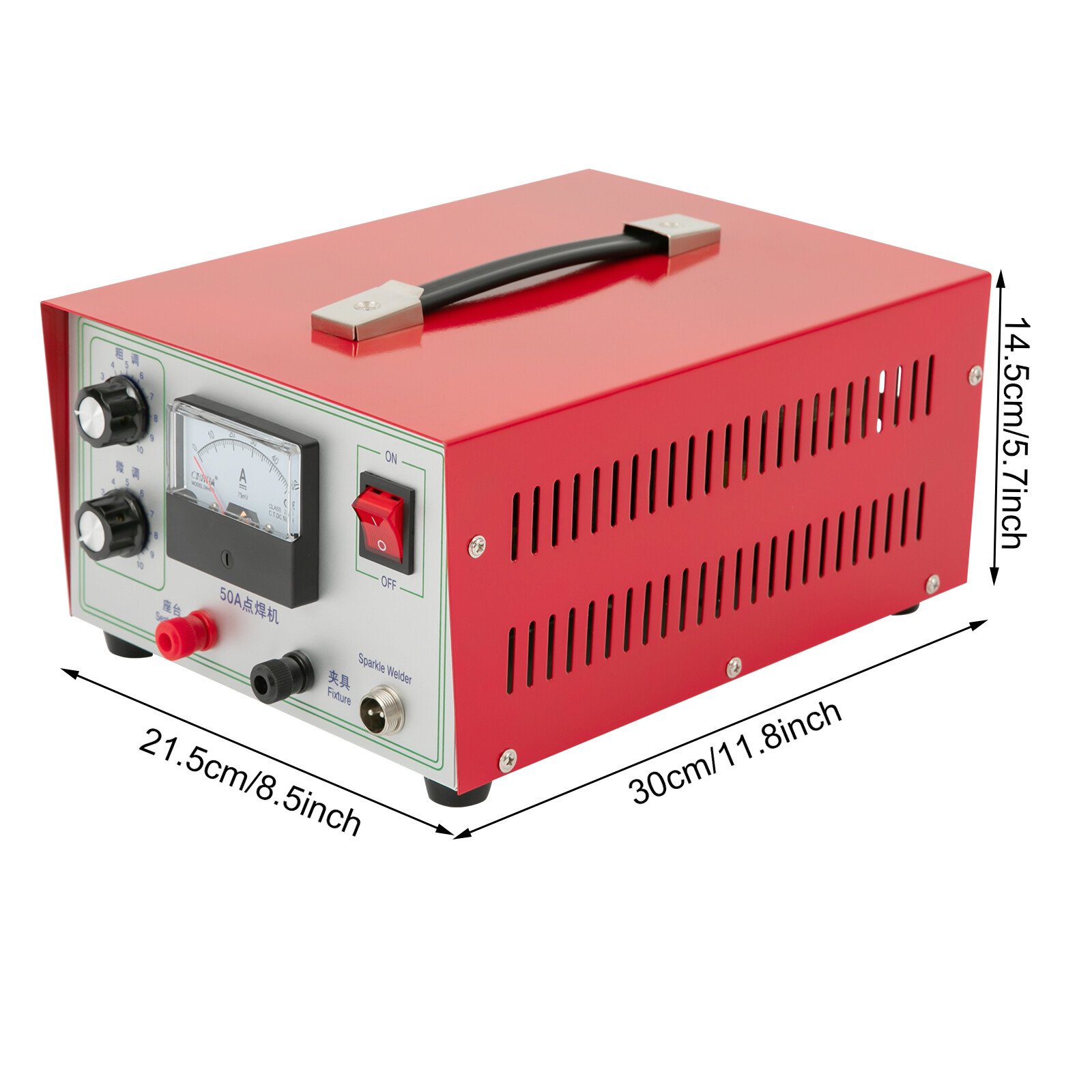 50A Jewelry Spot Welding Machine Handheld Pulse Sparkle Spot Welder Gold Silver