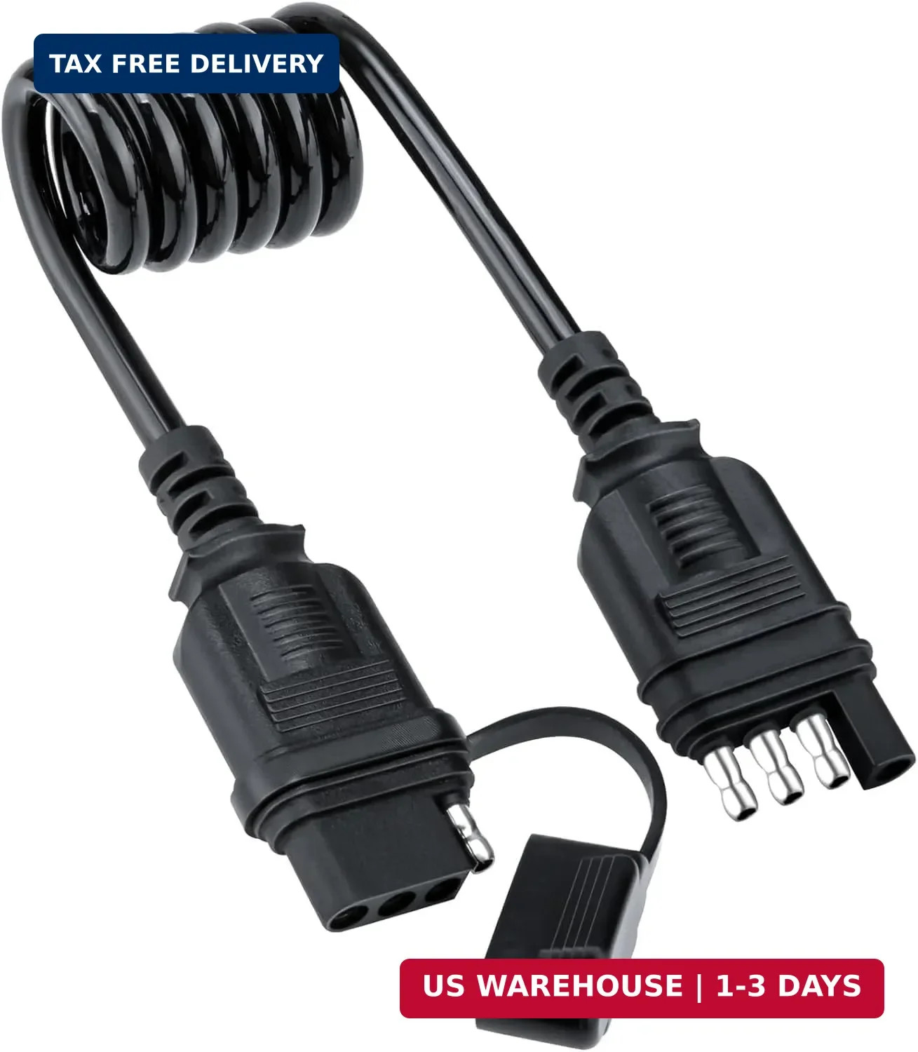 4 Pin Trailer Connector Extension, Flat Trailer Plug Trailer Wire Extension Harn