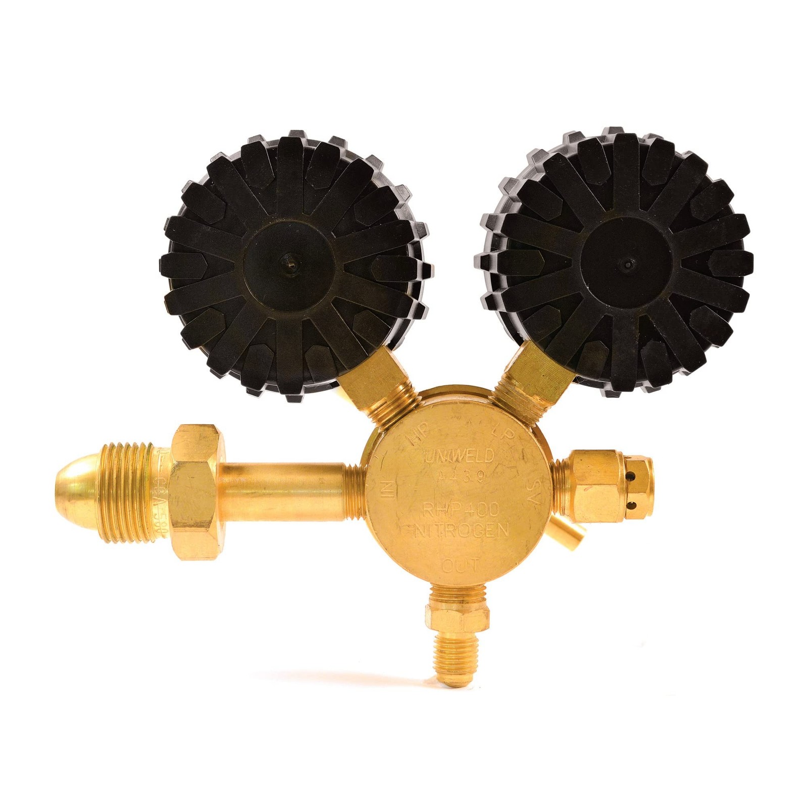 Uniweld RHP400 Nitrogen Regulator with 0-400 PSI Delivery Pressure, CGA580 In…
