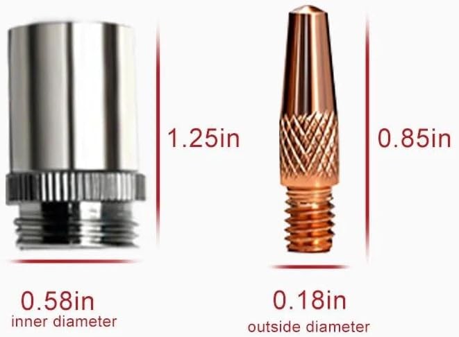.030 .035 Tube Contact Tip Nozzle For Hobart Spoolgun DP-3035, SpoolRunner 100