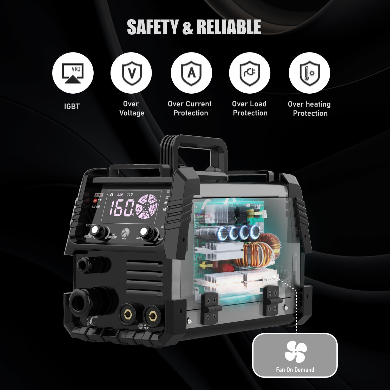 Welding Machine, 5 in 1 MMA Stick/Gas Mig/Mag/Gasless FLUX-C