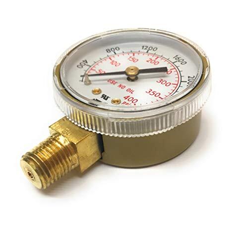 Harris 9006130, 2″ x 1/4″ NPT Bottom Mount Gauge, 1 Each (0-400 PSI)