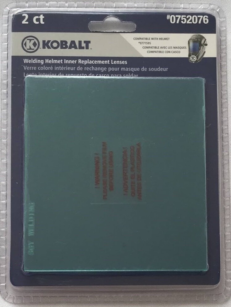 KOBALT Welding Helmet Inner Replacement Lenses, Helmet #0752076, Pack of 2