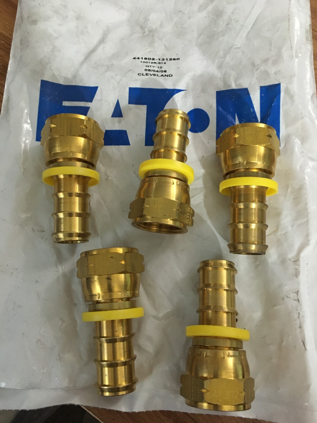 (5) 3/4″ Hose x 3/4″ Female JIC 37° Brass Barb-Tite Hose Barb