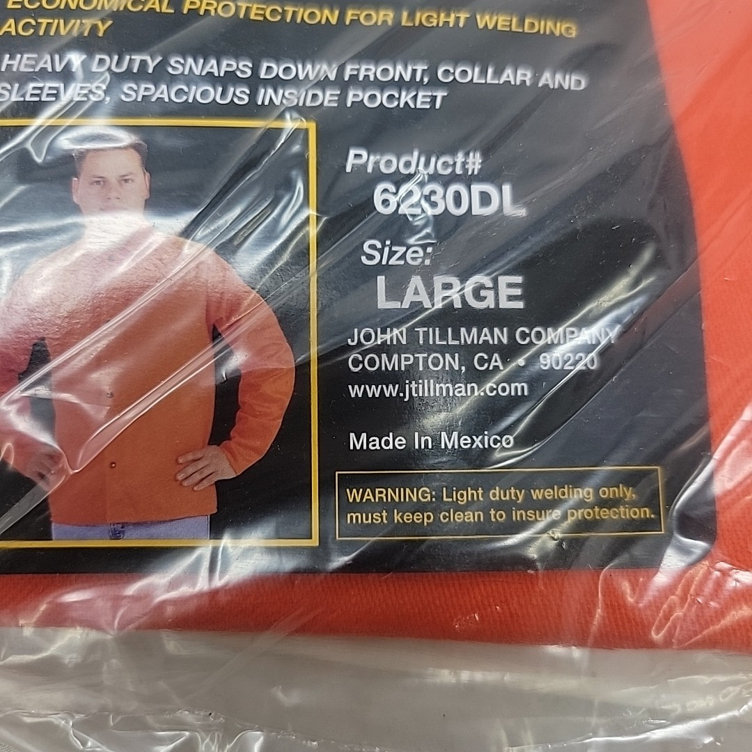 Tillman Lightweight High Vis Orange Flame Retardant Cotton Jacket Large
