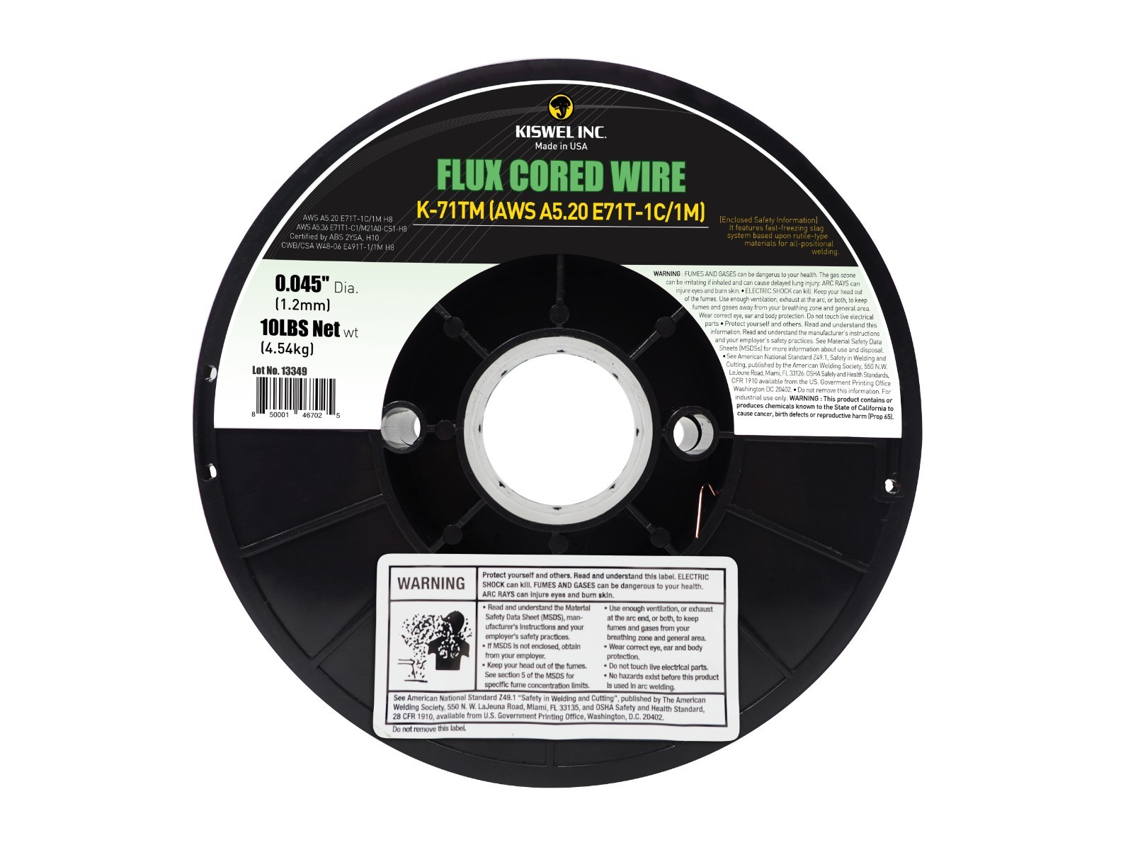 USA E71T-1C/1M .045 in. Dia 10lb Flux Cored Welding Wire GAS REQUIRED (2 Rolls)